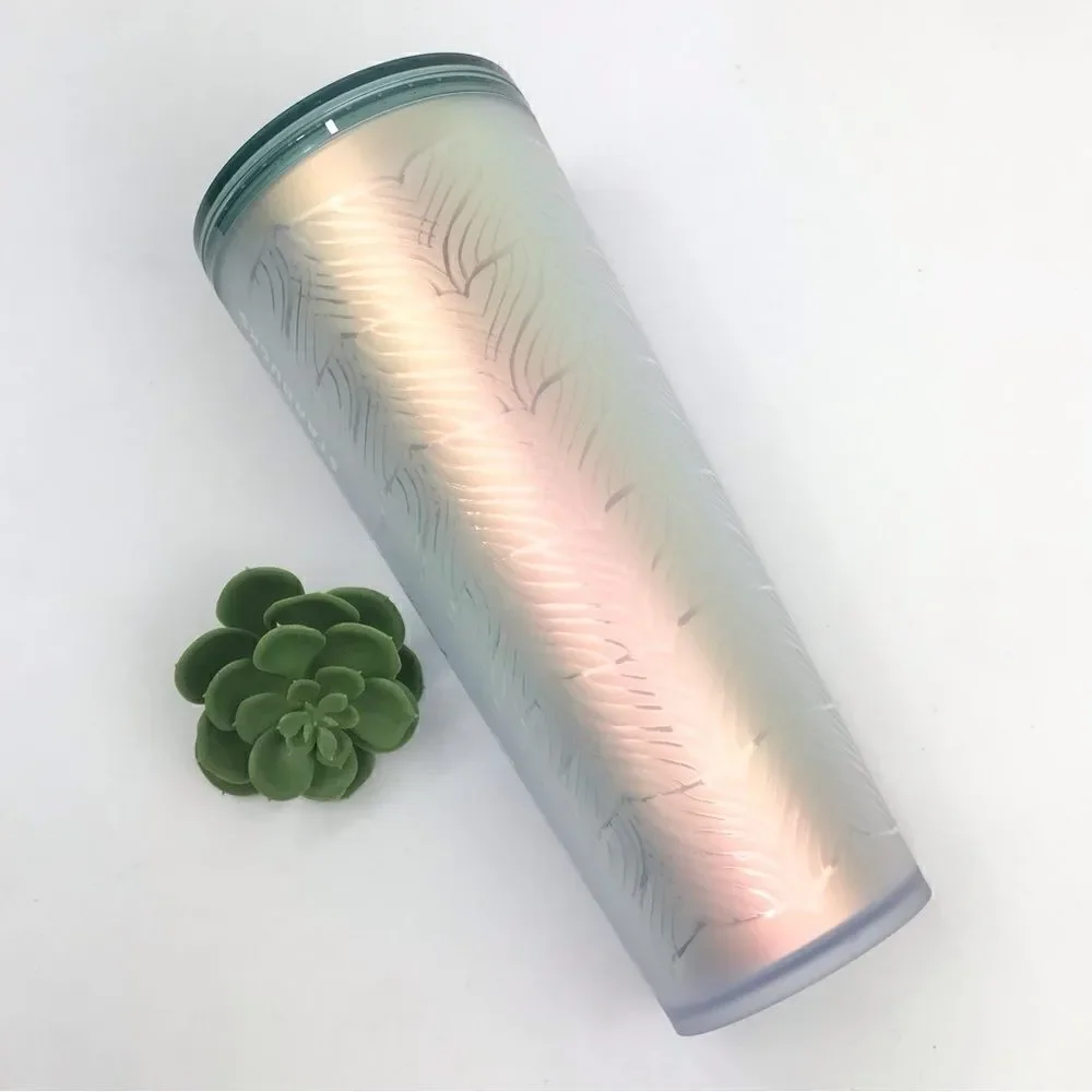 Starbucks 50th Anniversary 2021 Iridescent Frosted Mermaid Tail 24 oz Cold Cup